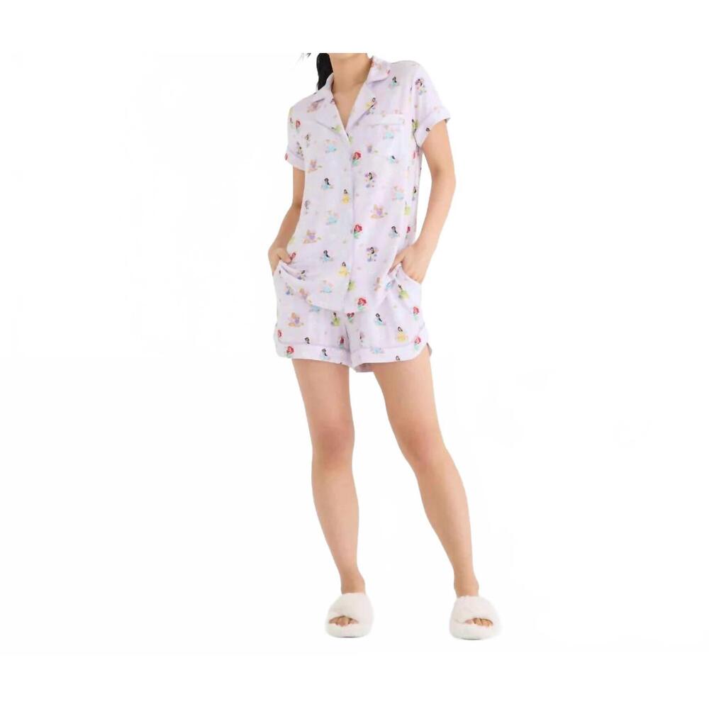 NEW MAGNETIC ME princess classic with a twist short sleeve pajama set in multi